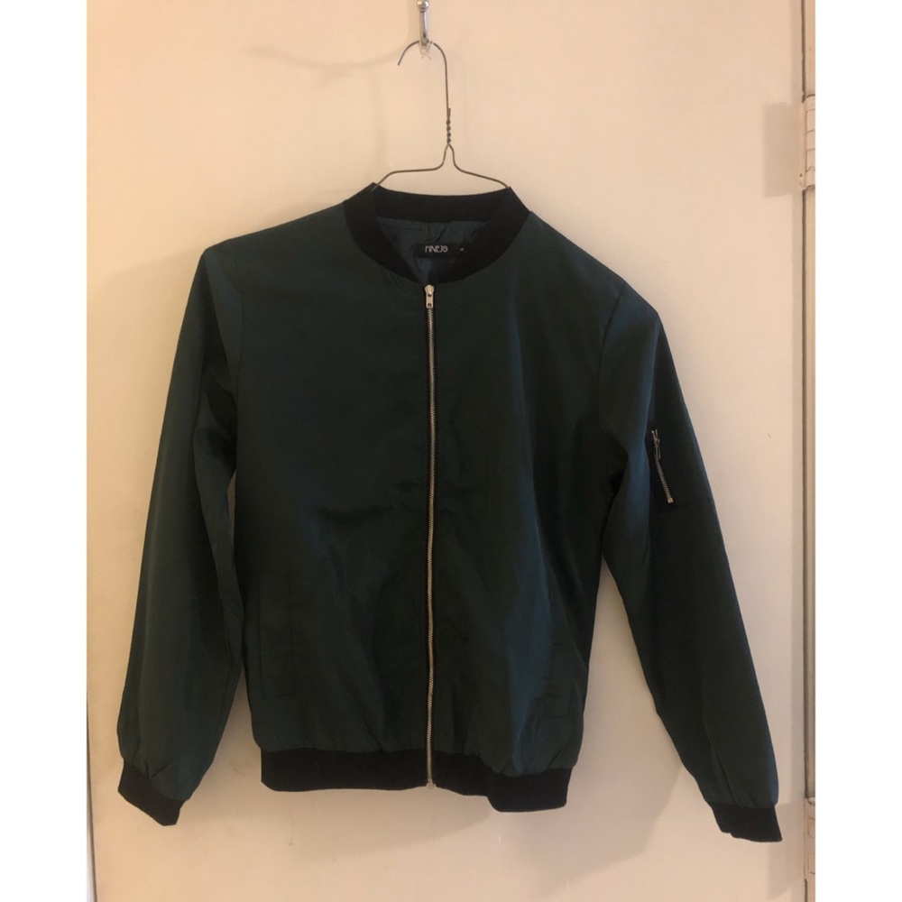 Finejo Women’s Racer Style Green Jacket